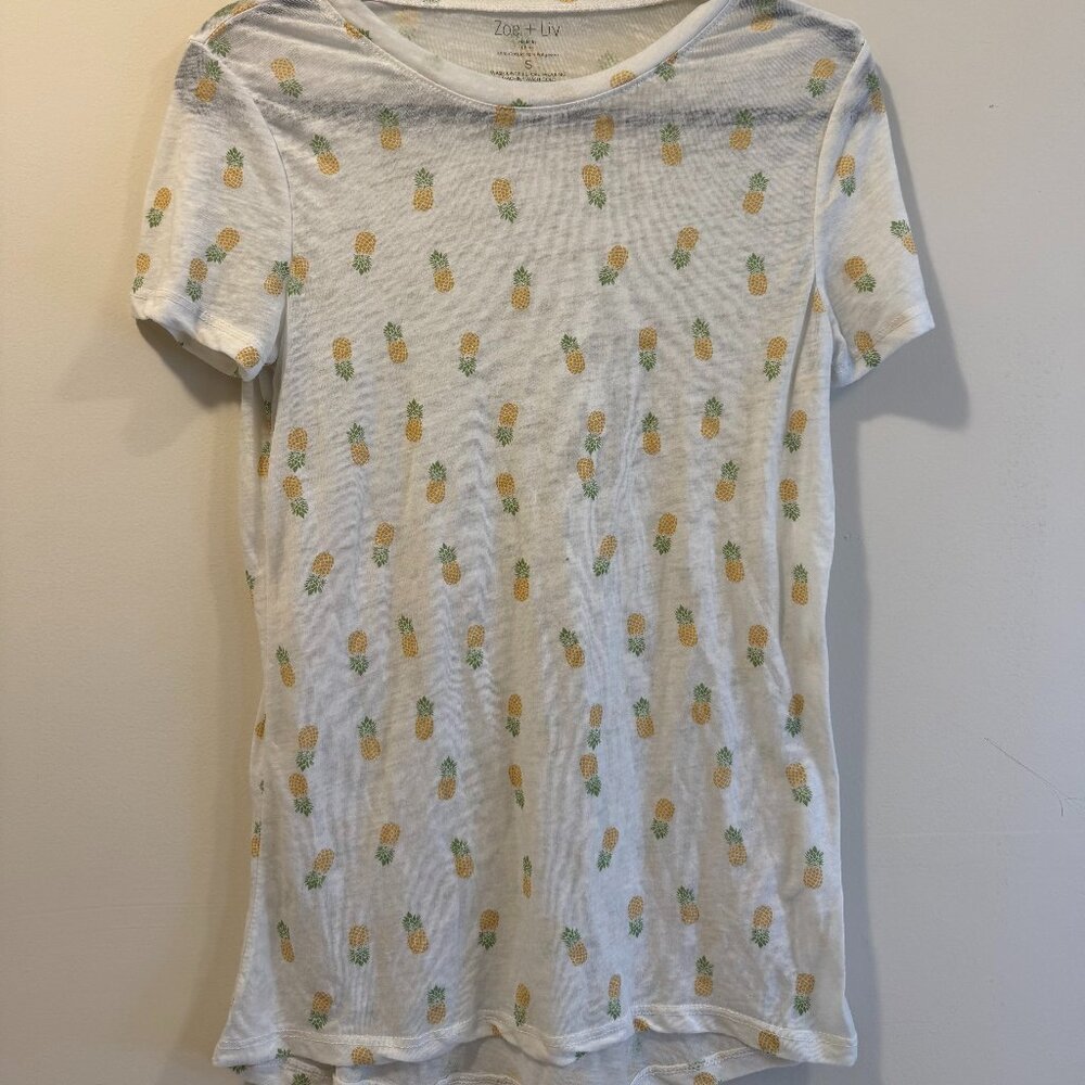 Sheer Pineapple Short Sleeve Shirt